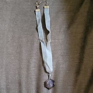 Elegant Silver and Gray Pendant Necklace